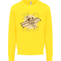 Flying Steampunk Dog Mens Sweatshirt Jumper Yellow