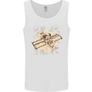 Flying Steampunk Dog Mens Vest Tank Top White