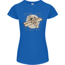 Flying Steampunk Dog Womens Petite Cut T-Shirt Royal Blue