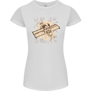 Flying Steampunk Dog Womens Petite Cut T-Shirt White