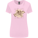 Flying Steampunk Dog Womens Wider Cut T-Shirt Light Pink