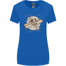 Flying Steampunk Dog Womens Wider Cut T-Shirt Royal Blue