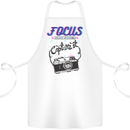 Focus and Then Capture It Photography Cotton Apron 100% Organic White