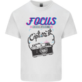 Focus and Then Capture It Photography Mens Cotton T-Shirt Tee Top White