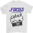 Focus and Then Capture It Photography Mens T-Shirt Cotton Gildan White