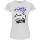 Focus and Then Capture It Photography Womens Petite Cut T-Shirt White