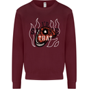 Food I'd Smoke That Funny Chef BBQ Cook Kids Sweatshirt Jumper Maroon