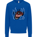 Food I'd Smoke That Funny Chef BBQ Cook Kids Sweatshirt Jumper Royal Blue