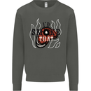 Food I'd Smoke That Funny Chef BBQ Cook Kids Sweatshirt Jumper Storm Grey