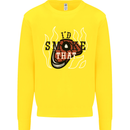 Food I'd Smoke That Funny Chef BBQ Cook Kids Sweatshirt Jumper Yellow