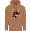 Food I'd Smoke That Funny Chef BBQ Cook Mens 80% Cotton Hoodie Caramel Latte