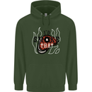 Food I'd Smoke That Funny Chef BBQ Cook Mens 80% Cotton Hoodie Forest Green