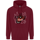 Food I'd Smoke That Funny Chef BBQ Cook Mens 80% Cotton Hoodie Maroon