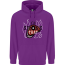 Food I'd Smoke That Funny Chef BBQ Cook Mens 80% Cotton Hoodie Purple