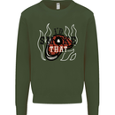 Food I'd Smoke That Funny Chef BBQ Cook Mens Sweatshirt Jumper Forest Green