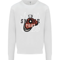 Food I'd Smoke That Funny Chef BBQ Cook Mens Sweatshirt Jumper White