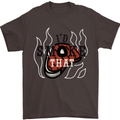 Food I'd Smoke That Funny Chef BBQ Cook Mens T-Shirt Cotton Gildan Dark Chocolate