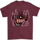 Food I'd Smoke That Funny Chef BBQ Cook Mens T-Shirt Cotton Gildan Maroon