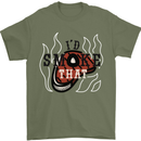 Food I'd Smoke That Funny Chef BBQ Cook Mens T-Shirt Cotton Gildan Military Green