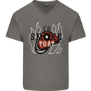 Food I'd Smoke That Funny Chef BBQ Cook Mens V-Neck Cotton T-Shirt Charcoal