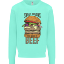 Food Sweet Dreams Beef Funny Chef BBQ Cook Kids Sweatshirt Jumper Peppermint
