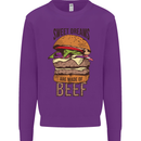 Food Sweet Dreams Beef Funny Chef BBQ Cook Kids Sweatshirt Jumper Purple