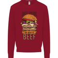 Food Sweet Dreams Beef Funny Chef BBQ Cook Kids Sweatshirt Jumper Red