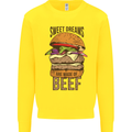 Food Sweet Dreams Beef Funny Chef BBQ Cook Kids Sweatshirt Jumper Yellow