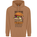 Food Sweet Dreams Beef Funny Chef BBQ Cook Mens 80% Cotton Hoodie Caramel Latte