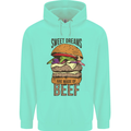 Food Sweet Dreams Beef Funny Chef BBQ Cook Mens 80% Cotton Hoodie Peppermint