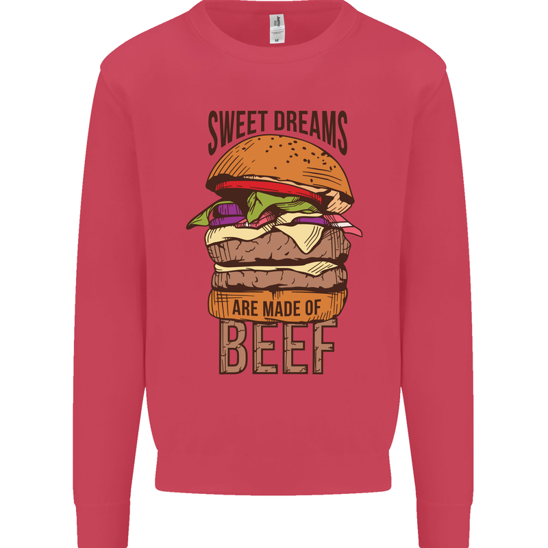 Food Sweet Dreams Beef Funny Chef BBQ Cook Mens Sweatshirt Jumper Heliconia