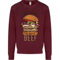 Food Sweet Dreams Beef Funny Chef BBQ Cook Mens Sweatshirt Jumper Maroon
