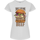 Food Sweet Dreams Beef Funny Chef BBQ Cook Womens Petite Cut T-Shirt White