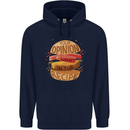 Food Your Opinion Funny Chef BBQ Cook Childrens Kids Hoodie Navy Blue