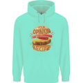 Food Your Opinion Funny Chef BBQ Cook Childrens Kids Hoodie Peppermint