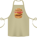 Food Your Opinion Funny Chef BBQ Cook Cotton Apron 100% Organic Khaki