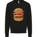 Food Your Opinion Funny Chef BBQ Cook Kids Sweatshirt Jumper Black