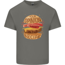 Food Your Opinion Funny Chef BBQ Cook Kids T-Shirt Childrens Charcoal