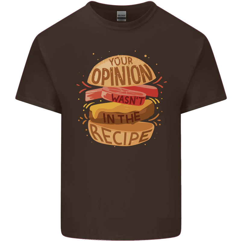 Food Your Opinion Funny Chef BBQ Cook Kids T-Shirt Childrens Chocolate