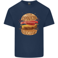 Food Your Opinion Funny Chef BBQ Cook Kids T-Shirt Childrens Navy Blue