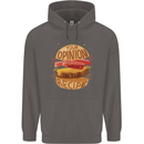 Food Your Opinion Funny Chef BBQ Cook Mens 80% Cotton Hoodie Charcoal