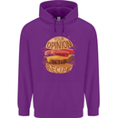 Food Your Opinion Funny Chef BBQ Cook Mens 80% Cotton Hoodie Purple