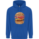 Food Your Opinion Funny Chef BBQ Cook Mens 80% Cotton Hoodie Royal Blue