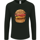 Food Your Opinion Funny Chef BBQ Cook Mens Long Sleeve T-Shirt Black