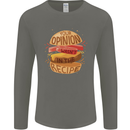 Food Your Opinion Funny Chef BBQ Cook Mens Long Sleeve T-Shirt Charcoal