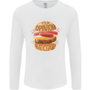 Food Your Opinion Funny Chef BBQ Cook Mens Long Sleeve T-Shirt White