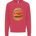 Food Your Opinion Funny Chef BBQ Cook Mens Sweatshirt Jumper Heliconia