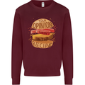 Food Your Opinion Funny Chef BBQ Cook Mens Sweatshirt Jumper Maroon