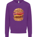 Food Your Opinion Funny Chef BBQ Cook Mens Sweatshirt Jumper Purple