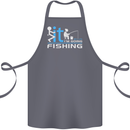Fook It I'm Going Fishing Funny Fisherman Cotton Apron 100% Organic Steel